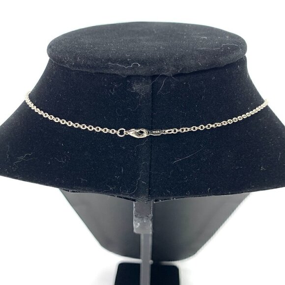 White Gold Plated Zodiac Cancer Pendant Necklace June 22-July 22 15" Drop - Picture 8 of 11